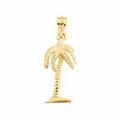 14K Yellow Palm Tree Pendant